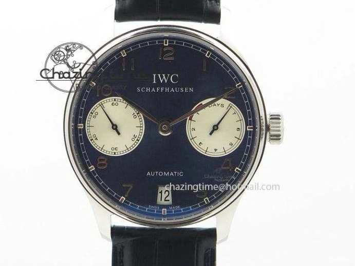 MIROTIME 1219 Portuguese IW3714 Diam ZF V2 1:1 Best Edition White Dial RG Numbers On Brown Leather Strap A79350 (Slim Movement) Fashionable 7246